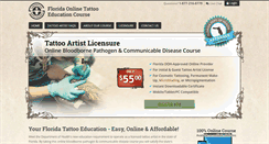 Desktop Screenshot of floridaonlinetattoolicense.com